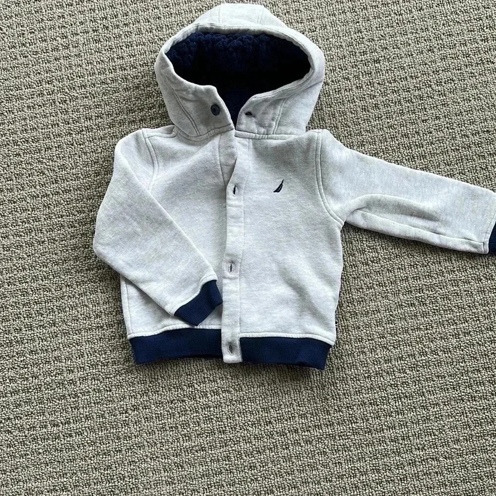 Nautica Toddlers 2 Piece Set -tshirt And Hoodie Size 3yo Good Used Condition